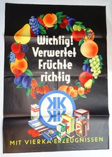 Vintage Plakat Poster VIERKA